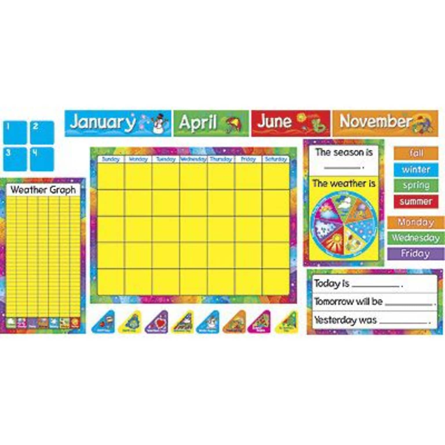 Year Around Calendar Bulletin Board Set, 100+ pieces