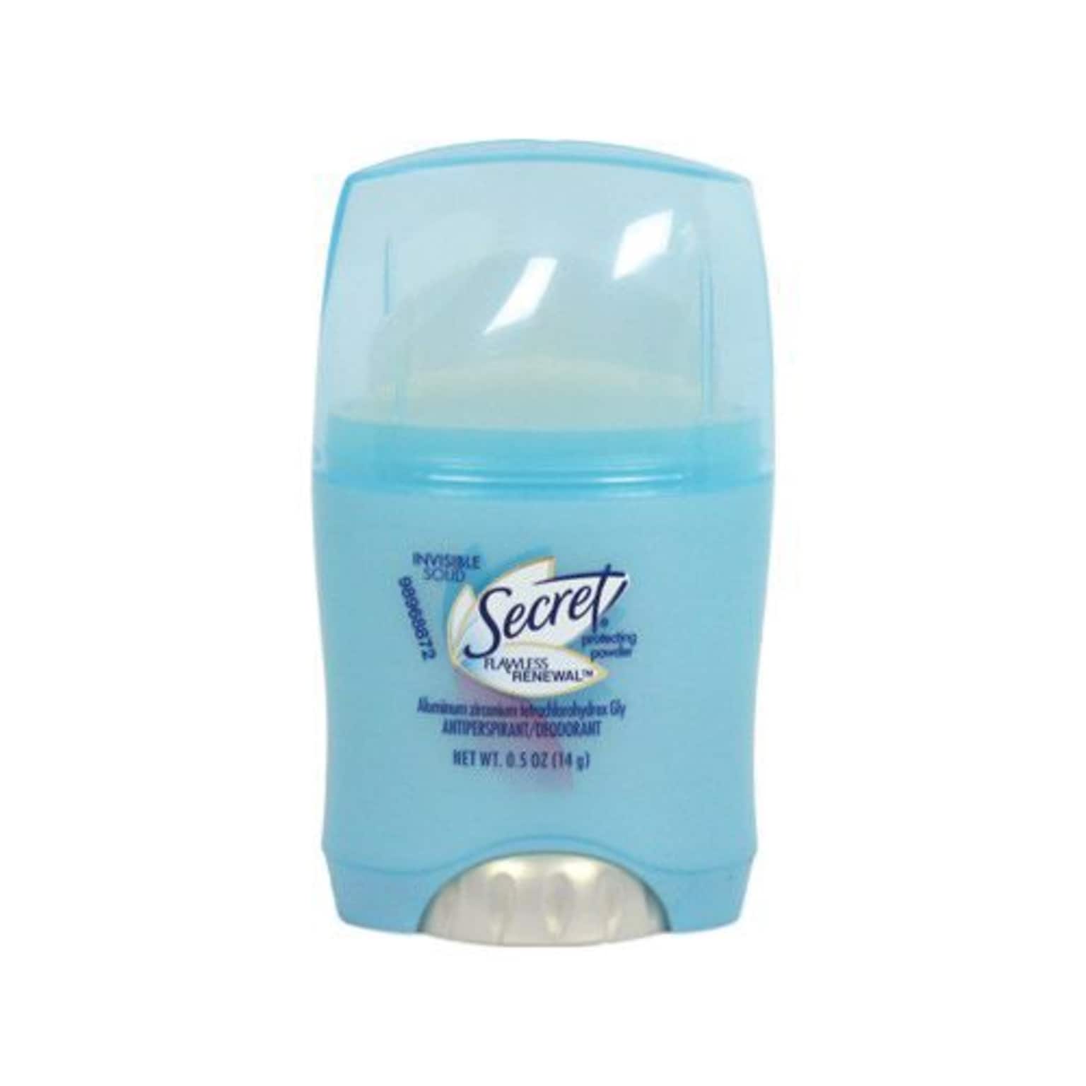 Secret Flawless Renewal Invisible Solid Antiperspirant & Deodorant, Protecting Powder Sent, 0.5 oz. (037000001317)