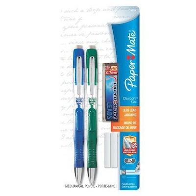 Paper Mate ClearPoint Elite Mechanical Pencil, 0.7mm, #2 Medium Lead, 2/Pack (1799404)