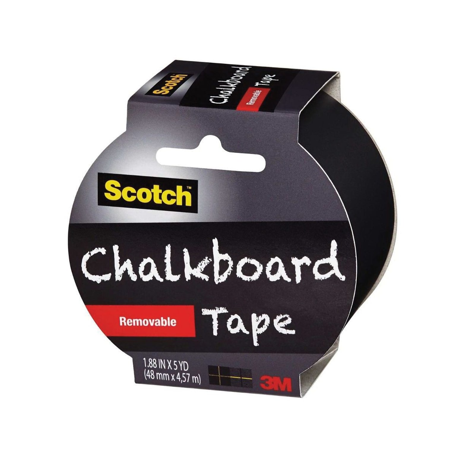 Scotch™ Chalkboard Tape, 1.88 x 5 yds., Black (1905R-CB-BLK)