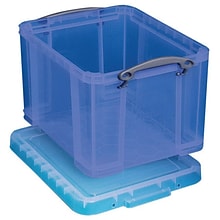 Really Useful Box 32L Snap Lid Storage Tote, Blue, Each (32TBL)