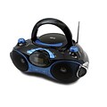 Quantum FX j-30u-blu Radio CD/MP3 Player; Blue/Black