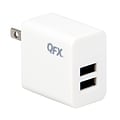 QFX USB Charger, 2 Port, White (AD-2)