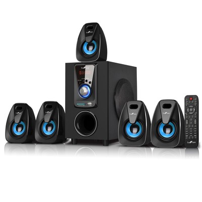 BeFree Sound Bluetooth Speaker System; bfs-400, 25 W & 10 W x 5, Blue