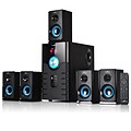 BeFree Sound Bluetooth Speaker System, bfs-500, 50 W & 15 W x 5, Blue