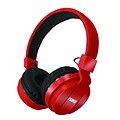 Naxa ne-942-red Stereo Over-Ear Headphones with Mic; Red