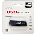 Unirex 8GB USB 2.0 Flash Drive, Black (usfw-208s) (93591631M)
