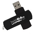Unirex 64GB 156 Mbps Read/48 Mbps Write USB 3.0 Flash Drive, Red (usft-364s)