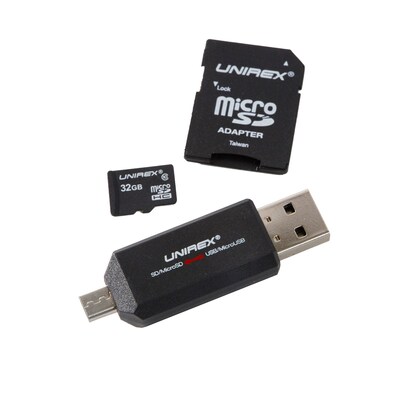 Unirex msw-325 Memory Card, Class 10, 32GB, microSD