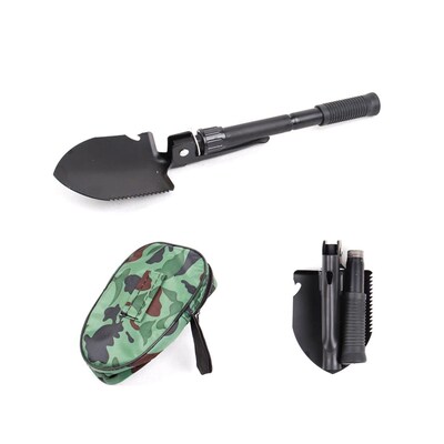 Pyle Compact Folding Tactical Utility Shovel; Black (Phmdsh11)
