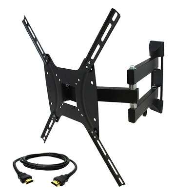 MegaMounts Full-Motion Wall TV Mount with HDMI Cable; 100 lbs. (gml643-hdmi-bndl)