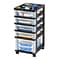 Iris® Rolling Cart with Plastic Organizer Top, 5-Drawer