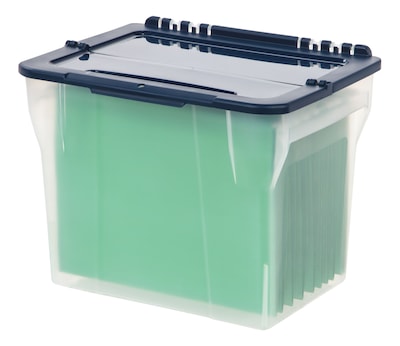 Quill Brand® Plastic File Box with Hinged Lid, Letter Size (139884)