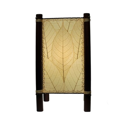 Eangee Home Design Bamboo And Cocoa Leaf Fortune Table Lamp -Natural (395-T-N)
