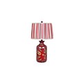 Aurora Lighting 1-Light Incandescent Table Lamp - Red Floral (STL-CST079234)