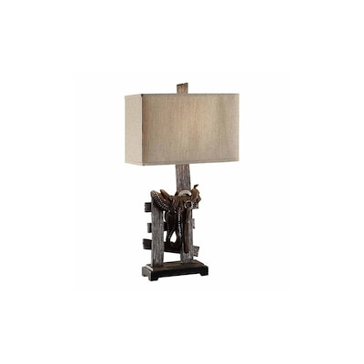Aurora Lighting 1-Light Incandescent Table Lamp - Rustic Wood (STL-CST085327)