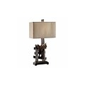 Aurora Lighting 1-Light Incandescent Table Lamp - Rustic Wood (STL-CST085327)