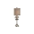 Aurora Lighting 1-Light Incandescent Table Lamp - Toasted Silver (STL-CST070101)