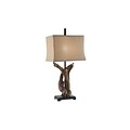 Aurora Lighting 1-Light Incandescent Table Lamp - Natural Wood (STL-CST029338)