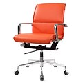 Meelano M330 Genuine Vegan Leather executive Office Chair; Orange (330-ORN)