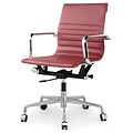 Meelano M348 Genuine Vegan Leather Executive Office Chair; Marsala (348-MAR)