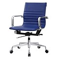 Meelano M348 Genuine Vegan Leather Executive Office Chair; Blue (348-BLU)