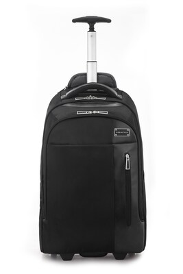 Eco Style Tech Executive Rolling Backpack for 17" Laptop, Black (ETEX-RB17)