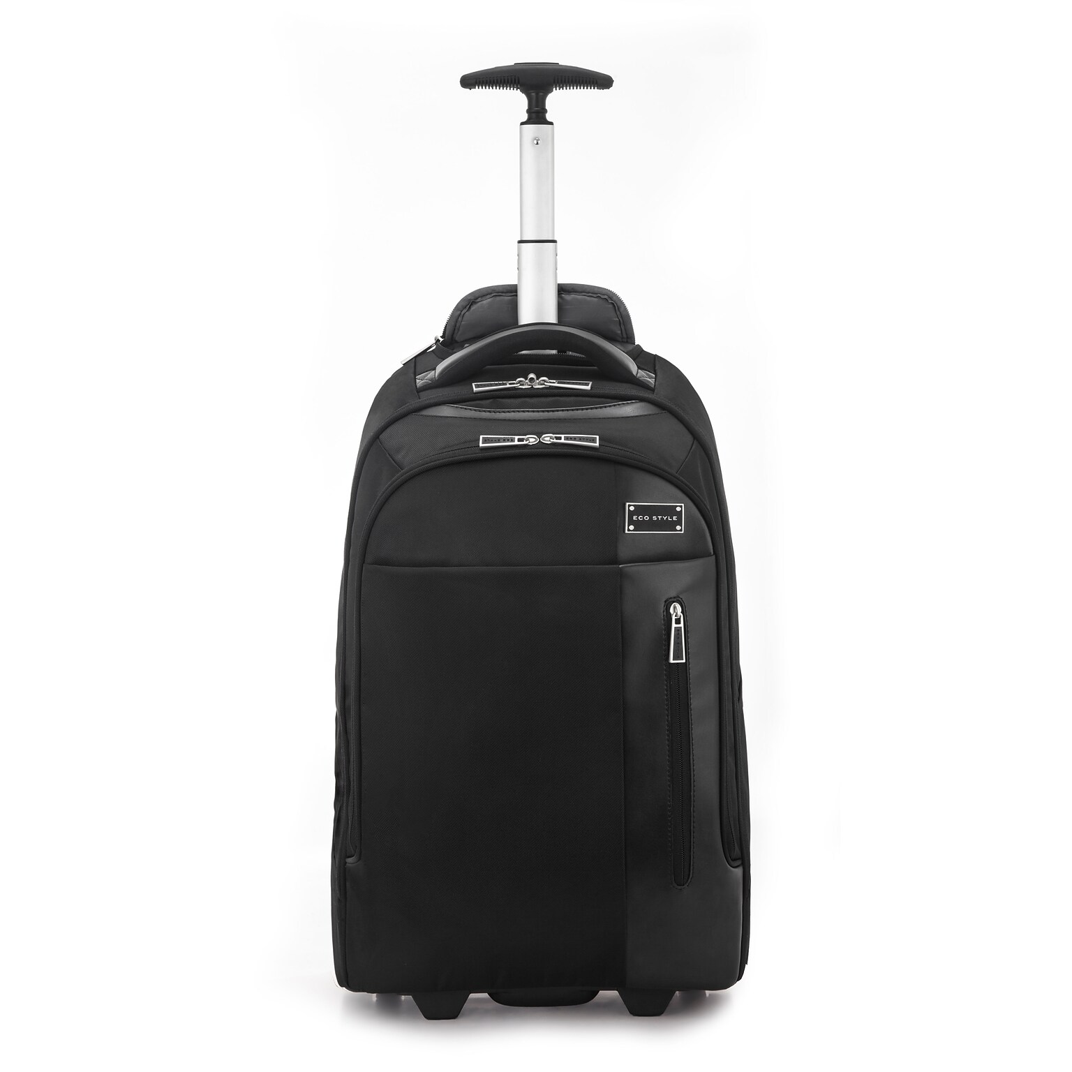 Eco Style Tech Executive Rolling Backpack for 17 Laptop, Black (ETEX-RB17)