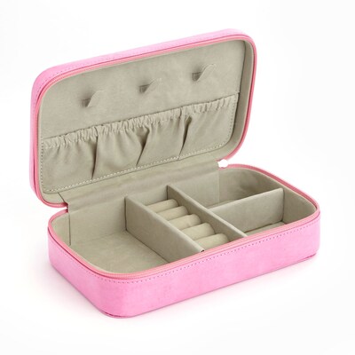 Royce Leather Travel Jewelry Storage Case Pink in Support of Breast Cancer Research & Support(935-PI