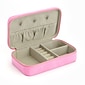 Royce Leather Travel Jewelry Storage Case Pink in Support of Breast Cancer Research & Support(935-PINK-AR)