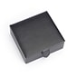 Royce Leather Suede Lined Travel Cufflink Storage Box Fits 4 Pairs(946-BLACK-2)