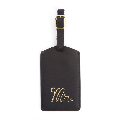 Royce Leather Luxury Luggage Hang Tag ID Mr.(956-MR-BLK)