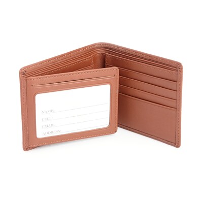 Royce Leather RFID Blocking Men's Bifold Wallet with Double ID Display(RFID-110-TAN-5)