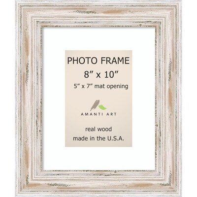 Amanti Art  Alexandria Whitewash Wood Photo Frame 8 x 10 (DSW1385440)