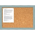 Sky Blue Rustic Cork Board - Medium Message Board 26 x 18-inch (DSW1418340)