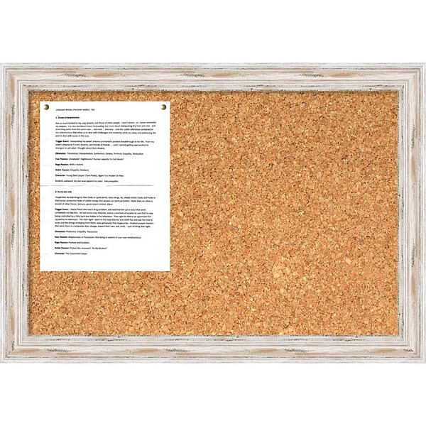Alexandria Whitewash Cork Board - Medium Message Board 27 x 19-inch (DSW1418333)