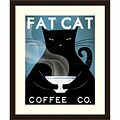 Ryan Fowler Cat Coffee (no city) Framed Art Print 23 x 27 (DSW1385064)
