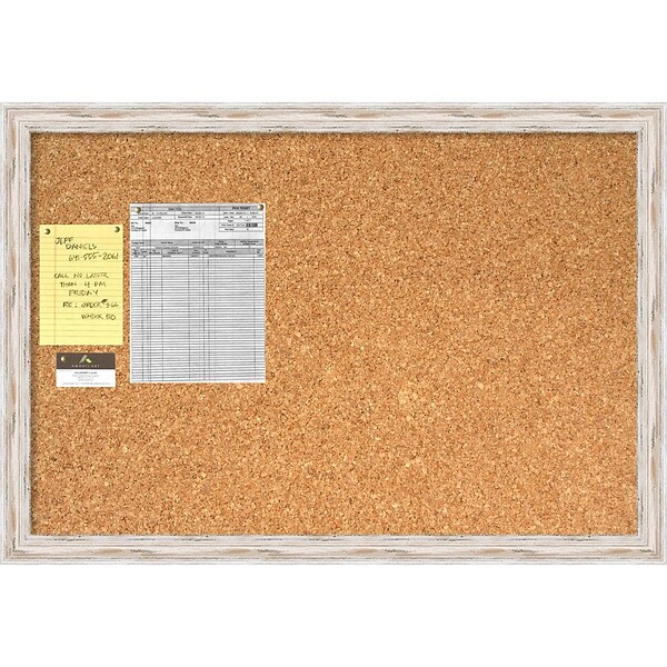 Alexandria Whitewash Cork Board - Large Message Board 39 x 27-inch (DSW1418336)