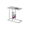 Monarch Specialties Accent Table in Grey With A Magazine Rack ( I 3099 )
