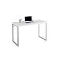Monarch Specialties Computer Desk 48L in White and Silver Metal