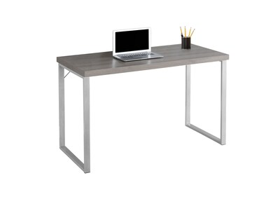 Monarch Specialties Computer Desk 48L in Dark Taupe and Silver Metal ( I 7155 )