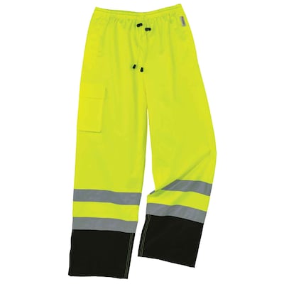 Ergodyne® GloWear 8915BK Rain Pants, Lime, 3XL