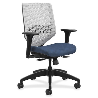 HON® Solve Series ReActiv Back Task Chair, Midnight/Platinum