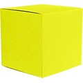 LUX® Medium Cube Gift Boxes, 3 17/32 x 3 9/16 x 3 17/32, Citrus Yellow, 1000 Qty (MCUBE-L20-1M)