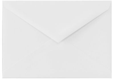LUX Cotton Moistenable Glue Invitation Envelope, 3 5/8 x 5 1/8, Brilliant White, 500/Pack (4BAR-SBW-500)