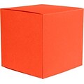 LUX® Medium Cube Gift Boxes (3 17/32 x 3 9/16 x 3 17/32) Tangerine Orange, 50 Qty (MCUBE-112-50)