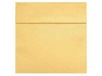 LUX 7 1/2 x 7 1/2 Square Envelopes 500/Box) 500/Box, Gold Metallic (8555-07-500)