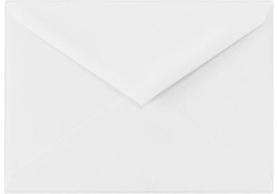 LUX Lee BAR Envelopes (5 1/4 x 7 1/4) 50/Box, 100% Cotton - Brilliant White (LEEBAR-SBW-50)