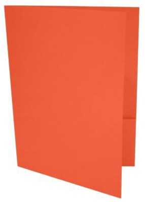 LUX® Presentation Folders, 9 x 12, Tangerine, 500 Qty (LUX-PF-112-500)
