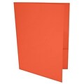 LUX® Presentation Folders, 9 x 12, Tangerine, 500 Qty (LUX-PF-112-500)